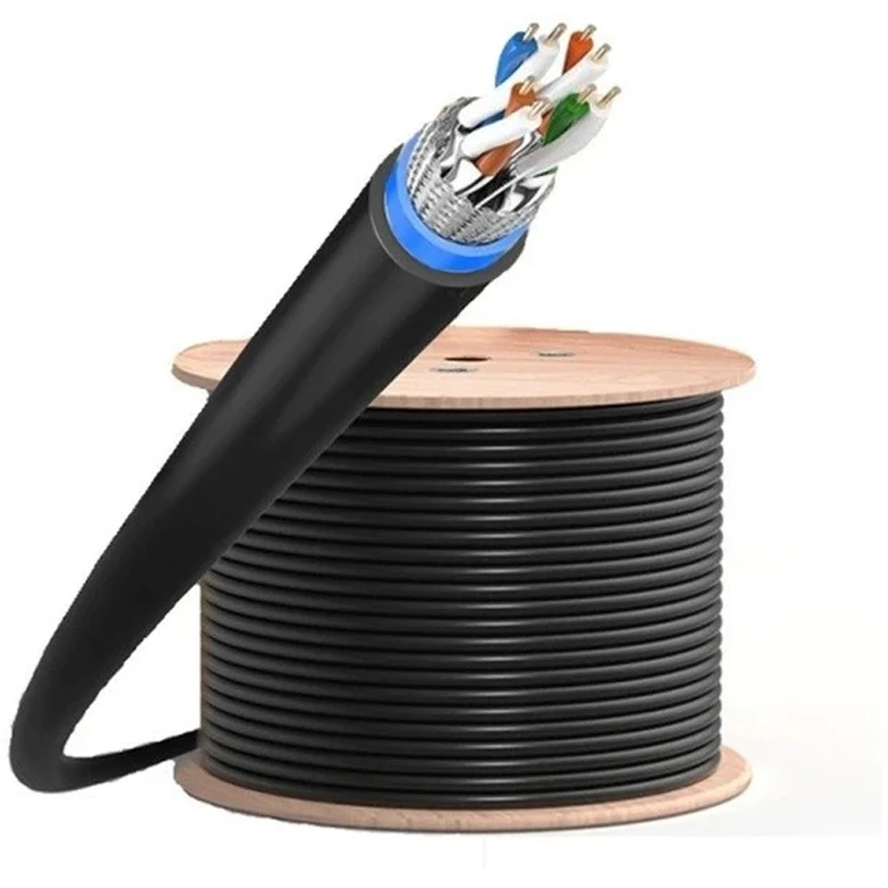 کابل شبکه Cat6 SFTP Outdoor تمام مس مغزی 0.45 دبل جکت