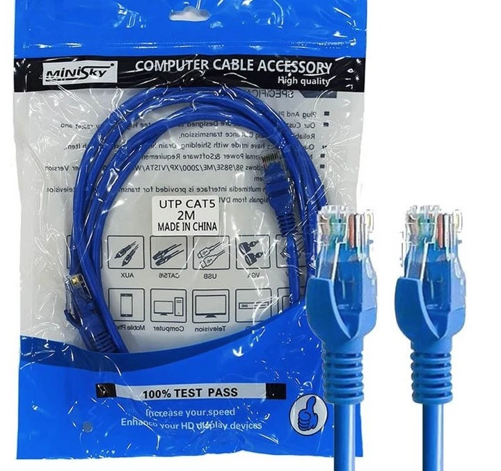 کابل شبکه ۲ متری Cat5 مارک MiniSky