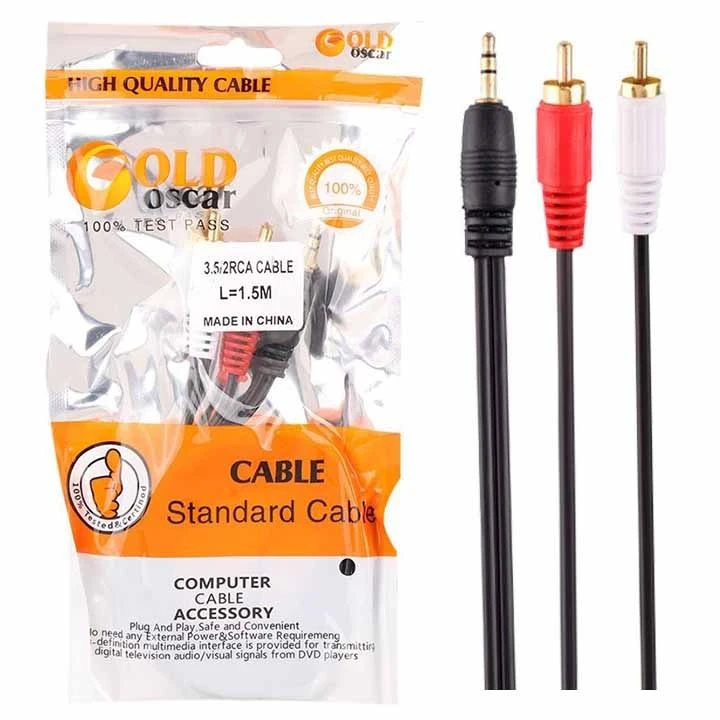 کابل صدا 1 به 2 GOLD OSCAR طول 1.5 متر