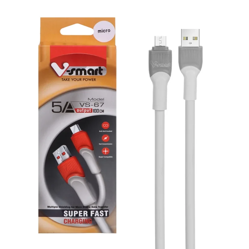 کابل فست tape-c تایپ سی V_smart مدل VS-67
