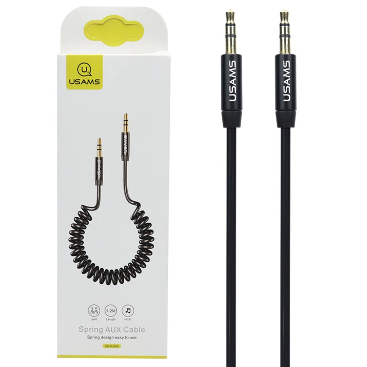 کابل فنری USAMS US-SJ256 1.2m AUX