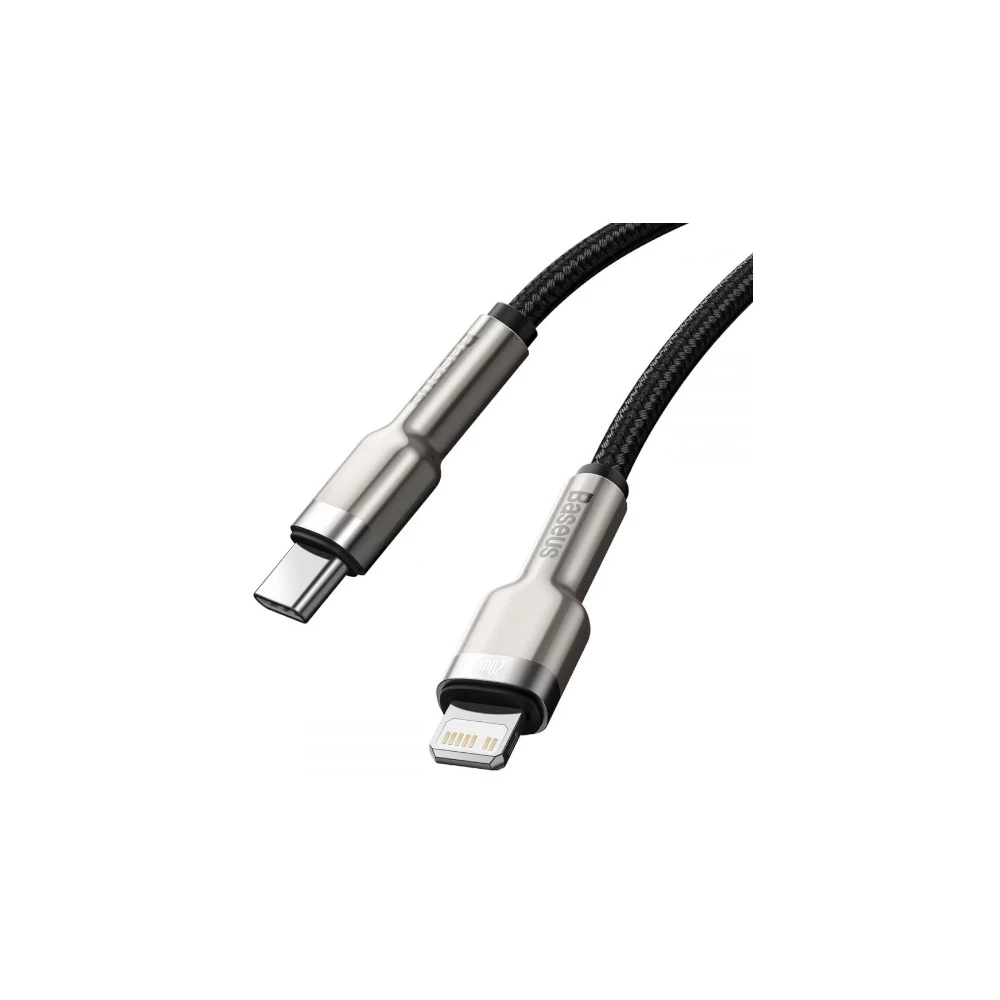 کابل لایتنینگ به Type C فست شارژ بیسوس Baseus Cafule Metal PD CATLJK طول 25 سانتی متر و توان 20W