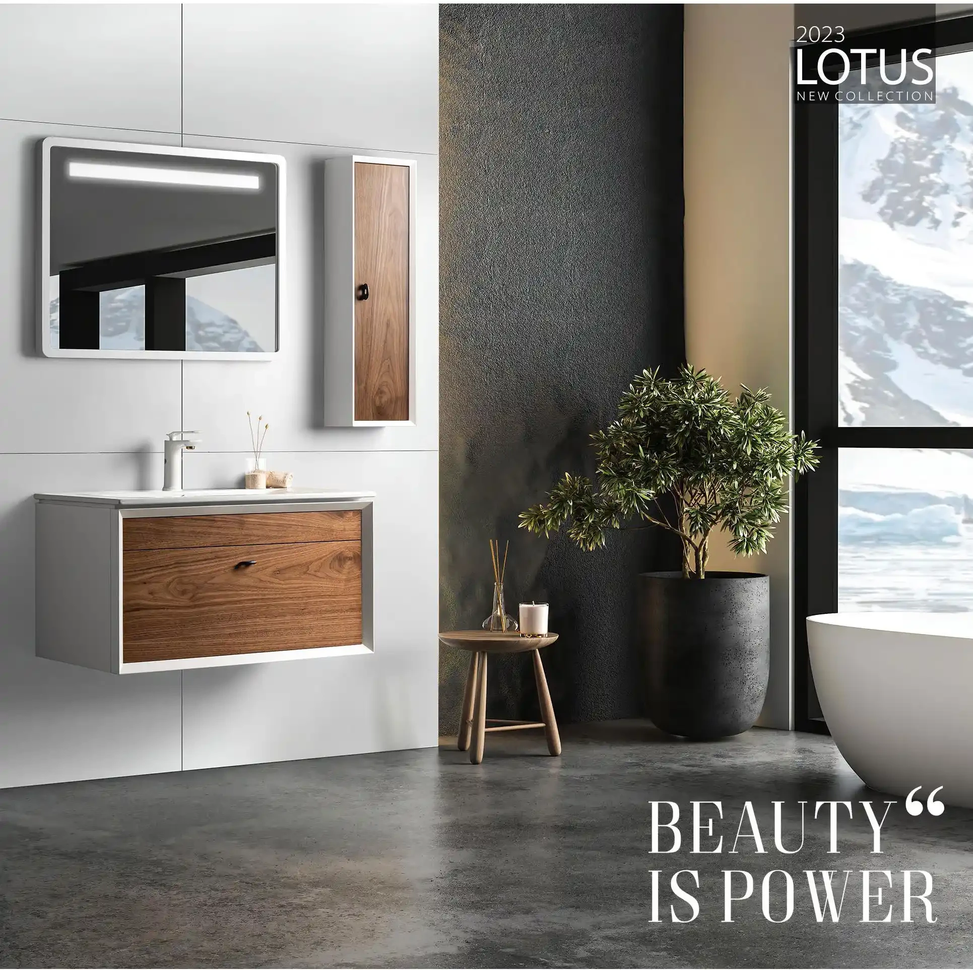 کابین روشویی لوتوس مدل آرت دکو فارست FOREST ابعاد 46 * 81