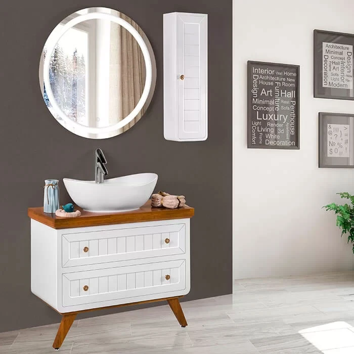 کابین روشویی لوتوس مدل طرح آرت دکو SOFIA ابعاد 39 * 89
