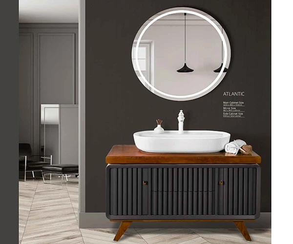 کابین روشویی لوتوس مدل طرح آرت دکو مدل آتلانتیک Atlantic ابعاد 48 * 120