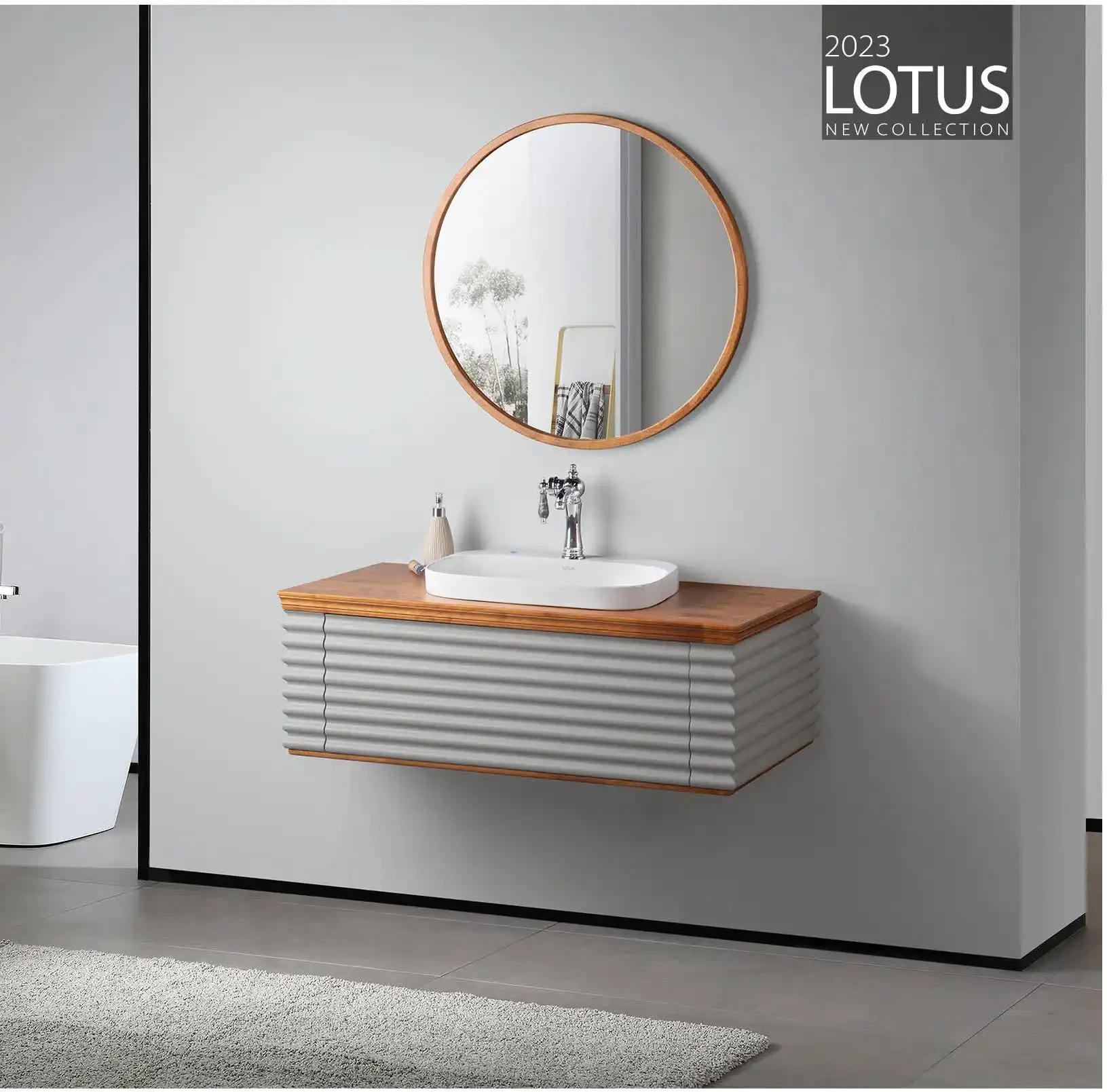 کابین روشویی لوتوس مدل طرح آرت دکو مونته کارلو Monte carlo 1100 ابعاد 51 * 110