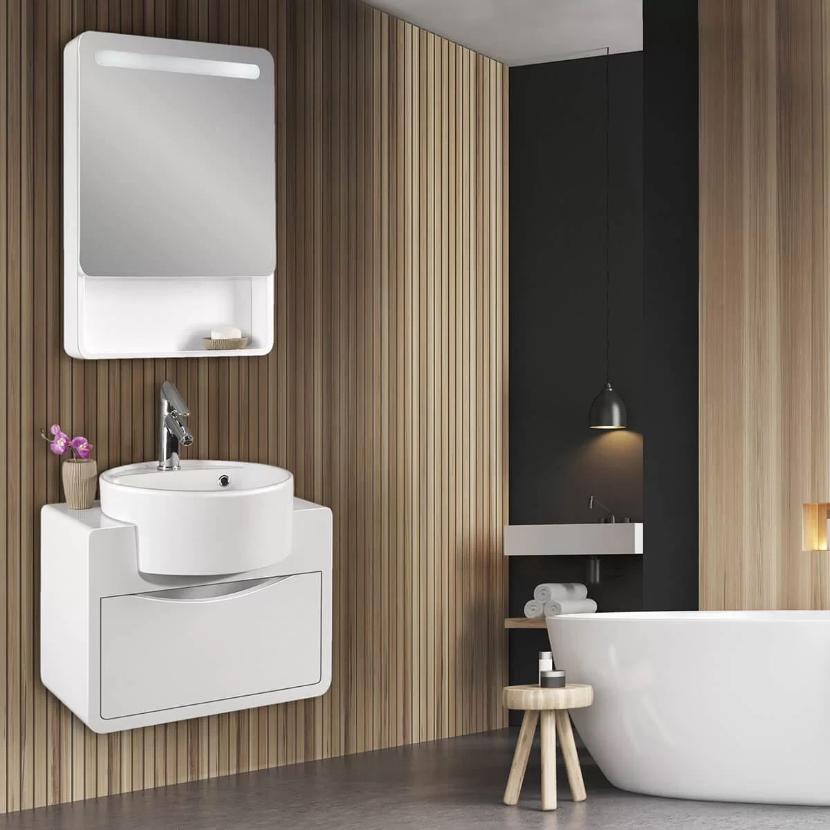 کابین روشویی لوتوس مدل طرح مدرن COCO ابعاد 45 * 60