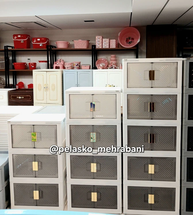 کابینت تاشو پلاستیکی(دراور)(فایل) ۳،۴،۵ طبقه برند صالح پلاستیک