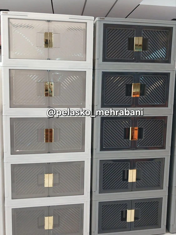 کابینت تاشو ۵ طبقه طوسی