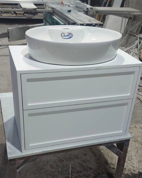 کابینت روشویی PVC مدل 1049 با کاسه چینی روکار