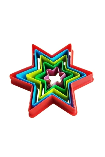 کاتر رنگی طرح ستاره 6 پر
