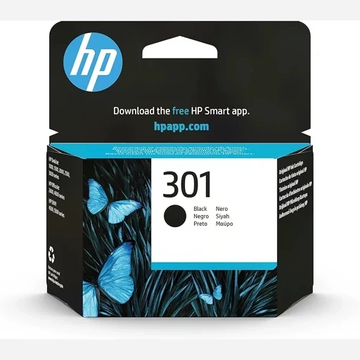 کاتریج جوهر افشان 301 مشکی برند hp اورجینال امازون المان