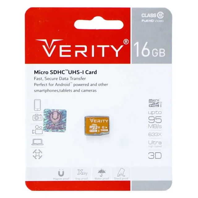 کارت حافظه microSDHC وریتی مدل Ultra کلاس 10 ظرفیت 16 گیگابایت