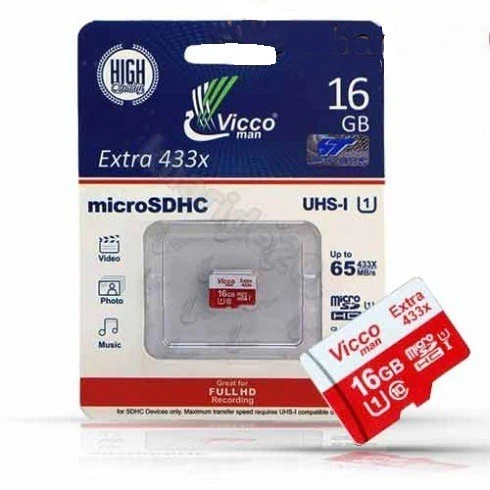 کارت حافظه microSDHC ویکومن مدل Extra 433X ظرفیت 16 گیگابایت