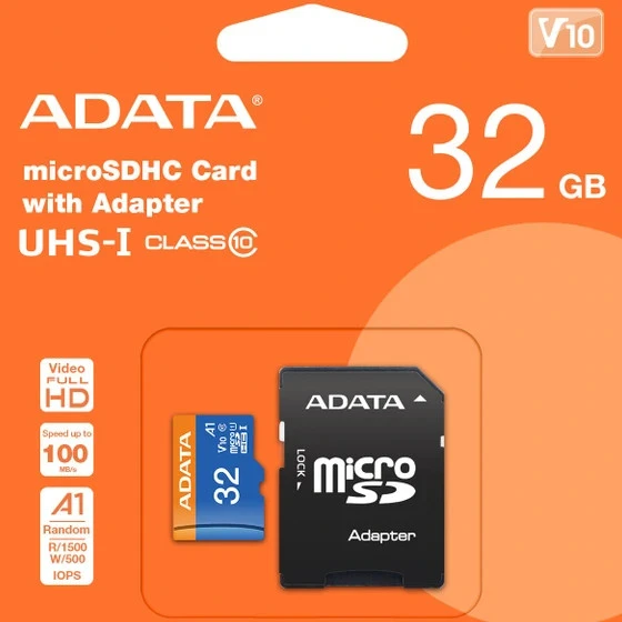 کارت حافظه ای دیتا ظرفیت ۳۲ گیگابایت UHS-I U1 کلاس ۱۰ سرعت ۱۰۰MBps