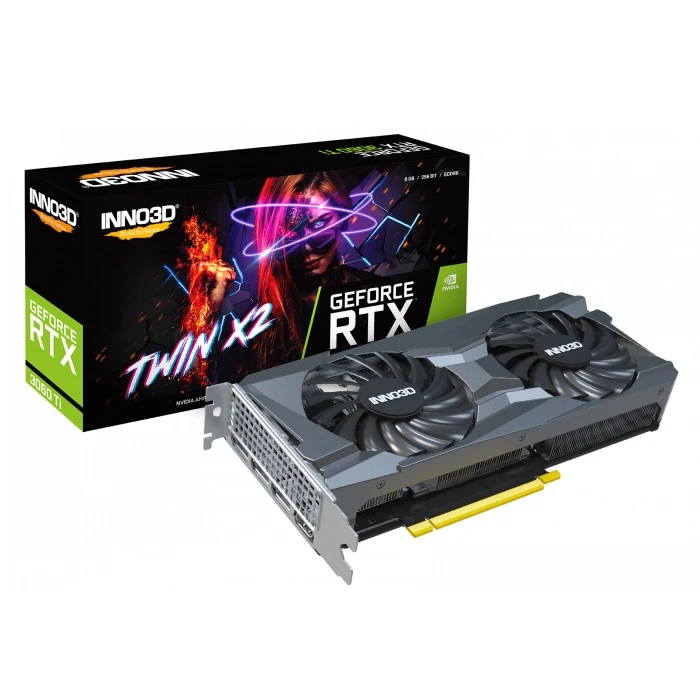 کارت گرافیک INNO3D مدل RTX3060 TI TWIN X2 LHR 8GB GDDR6