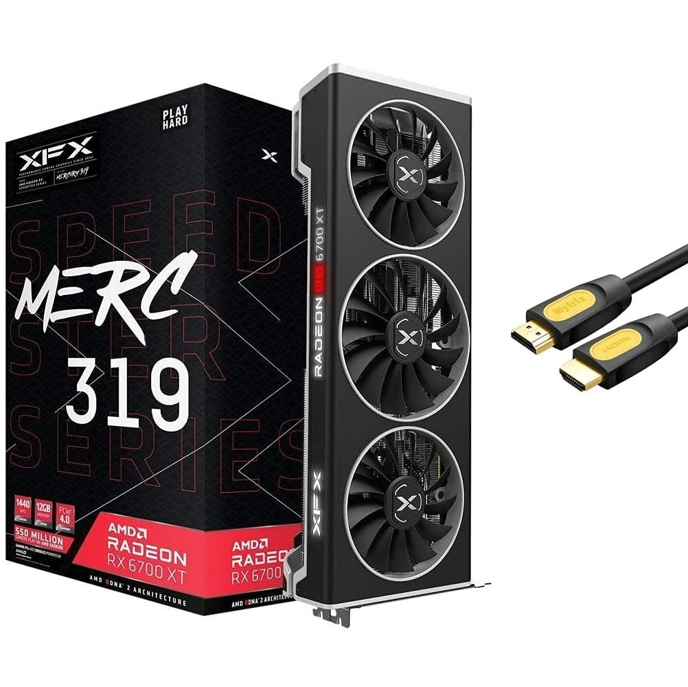 کارت گرافیک XFX مدل SPEEDSTER MERC 319 Radeon RX 6700 XT BLACK Gaming 12GB