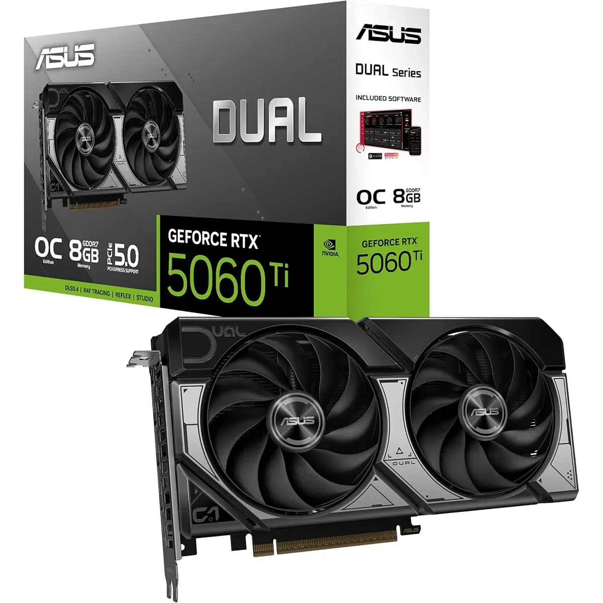 کارت گرافیک ایسوس NVIDIA GeForce RTX 5060 Ti 8GB DUAL OC Gaming