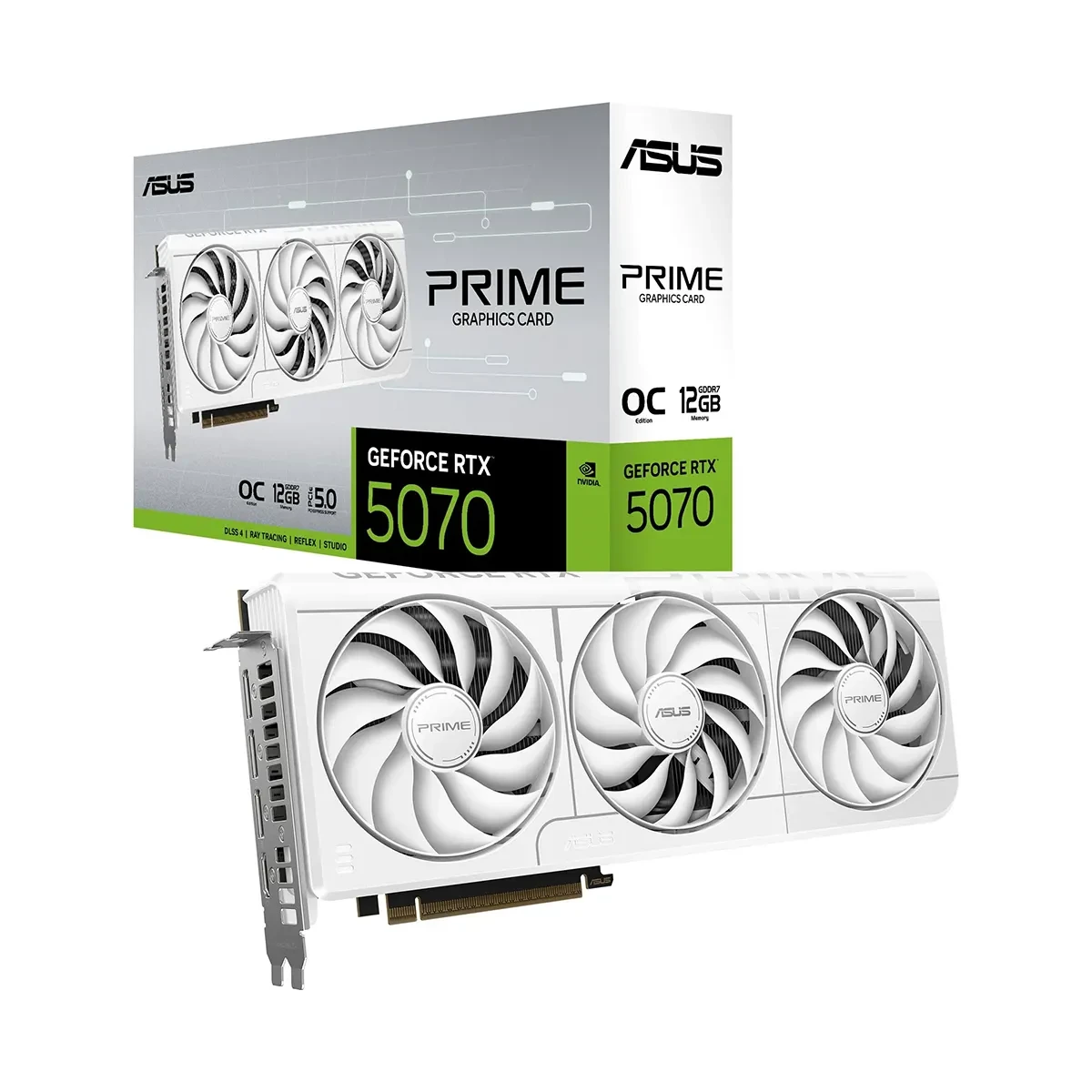 کارت گرافیک ایسوس NVIDIA GeForce RTX 5070 12GB WHITE OC Gaming