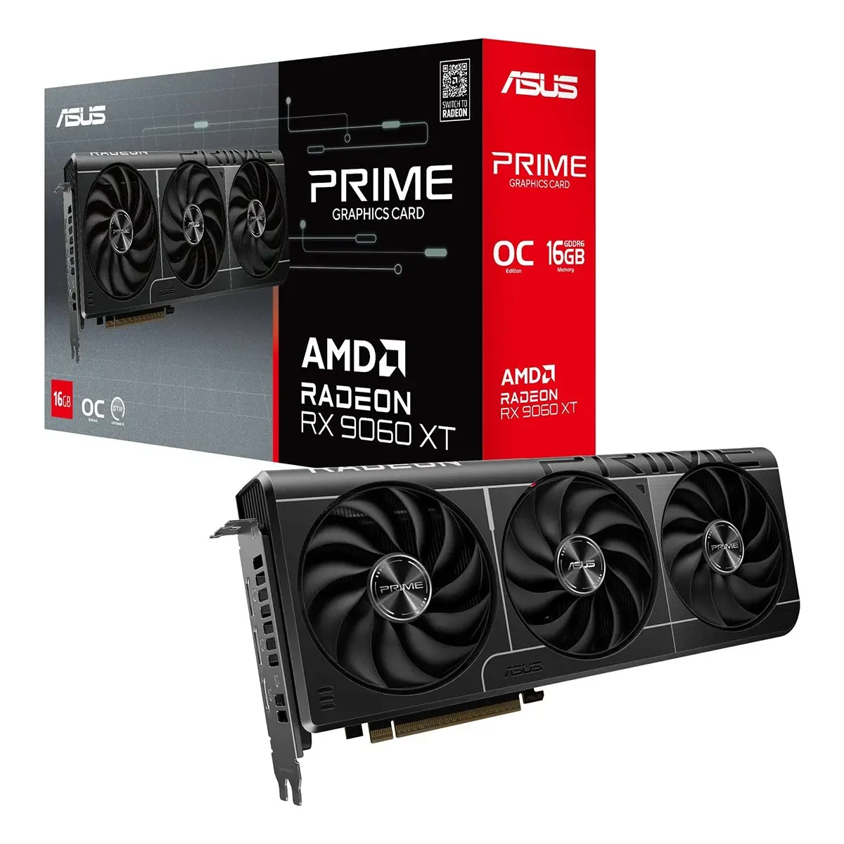 کارت گرافیک ایسوس Radeon RX 9060 XT 8GB PRIME OC Gaming