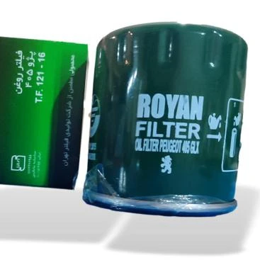 کارتن 32 عددی فیلتر روغن پژو ؛ 405 ، پرشیا ، سمند ، پروتون ، زانتیا ، سورن ، سریر  OEM :  9558048380 / رویان فیلتر T.F.121-16