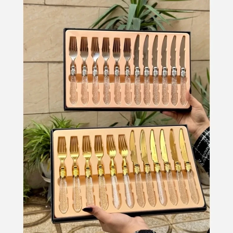 کارد و چنگال اکرولیک کاردوچنگال میوه خوری