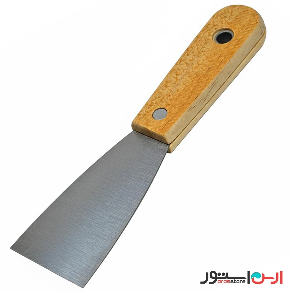 کاردک اشپزی دسته چوبی 18 سانتی ضد زنگ