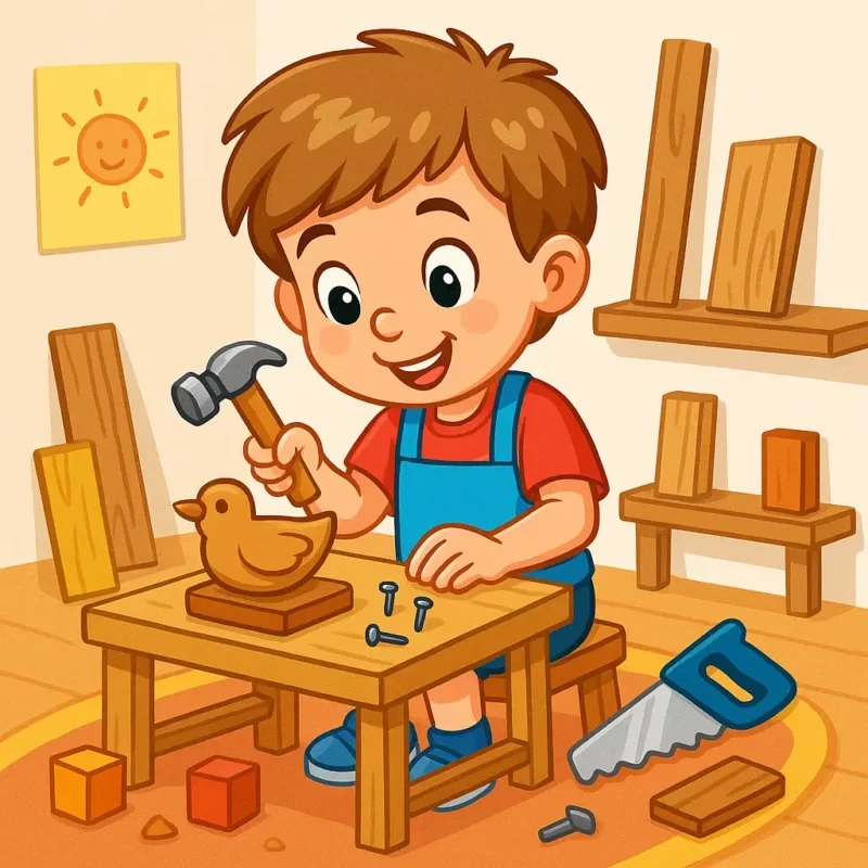 کارگاه هنرهای چوبی (ویژه کودکان ۷ تا ۱۲ سال)