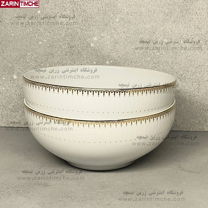 کاسه آبگوشت خوری چینی زرین مدل سپیدار 6 عدد