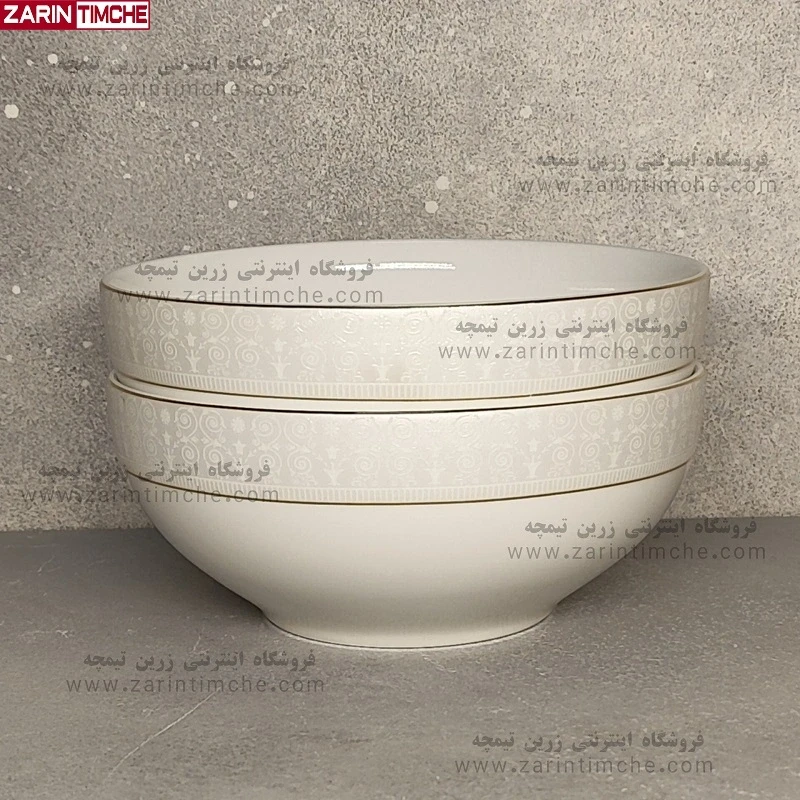 کاسه آبگوشت خوری چینی زرین مدل سپیدصدف 6 عدد
