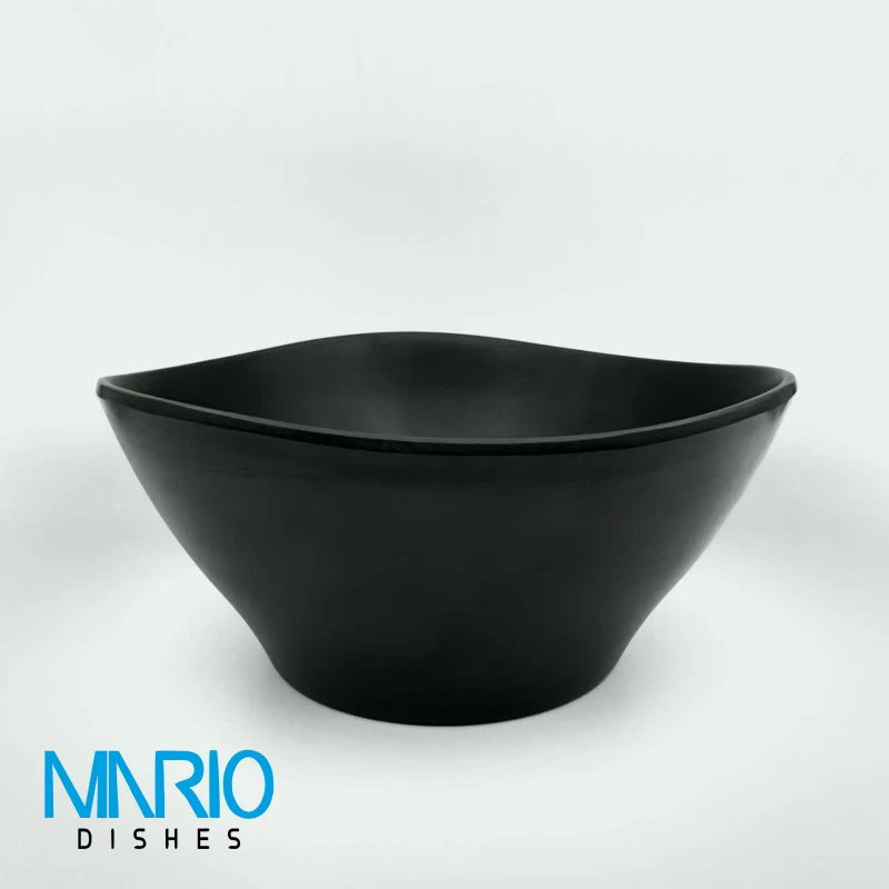 کاسه سالاد تریپل مشکی ملامین S22