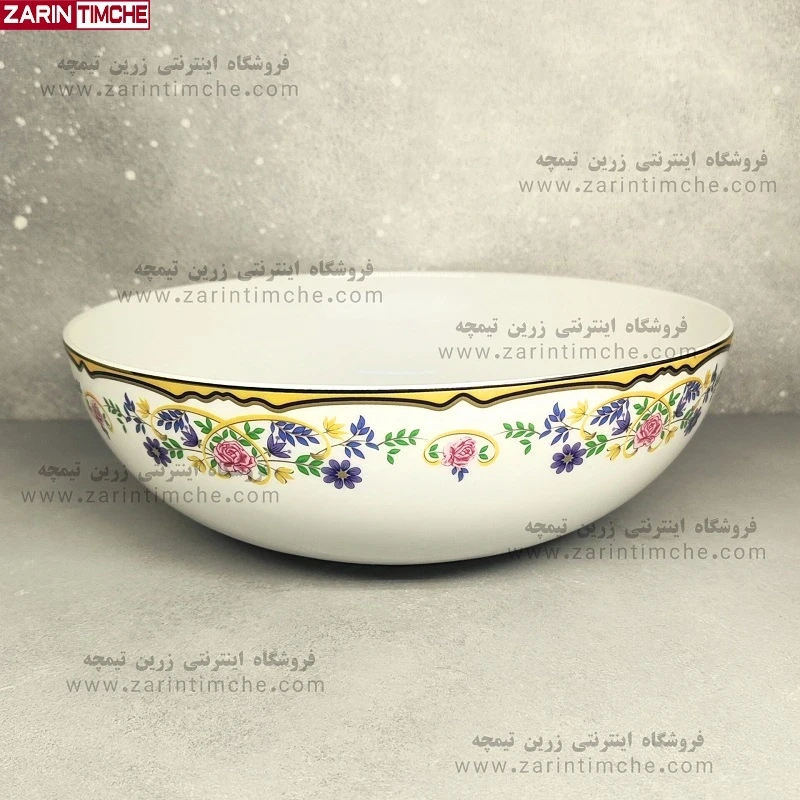 کاسه سالاد خوری چینی زرین مدل گلستان
