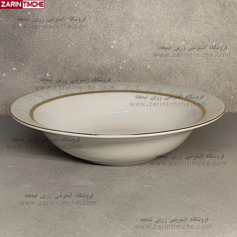کاسه سالاد چینی زرین مدل هدیه طلایی
