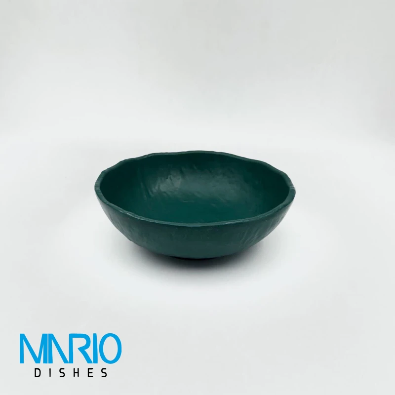 کاسه سوپ خوری چروک سبز ملامین F57