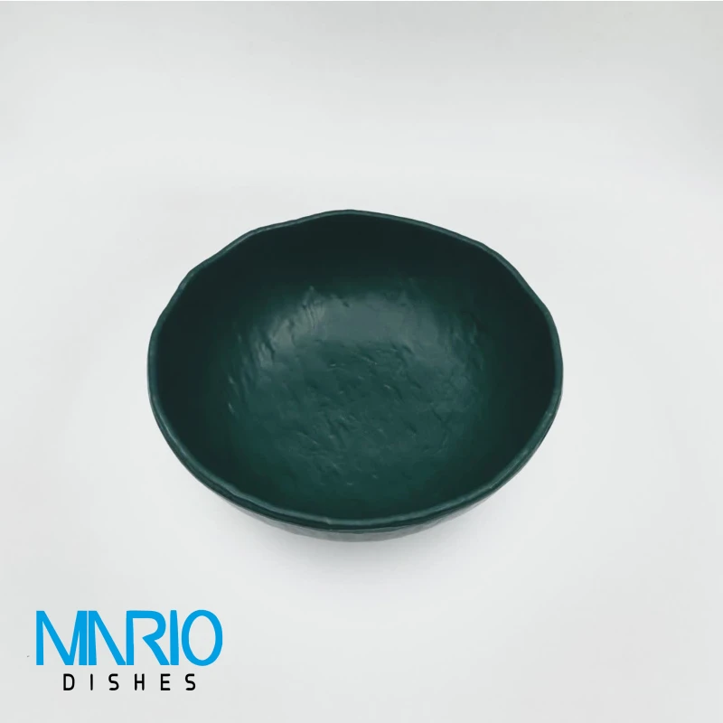 کاسه سوپ خوری چروک سبز ملامین F77