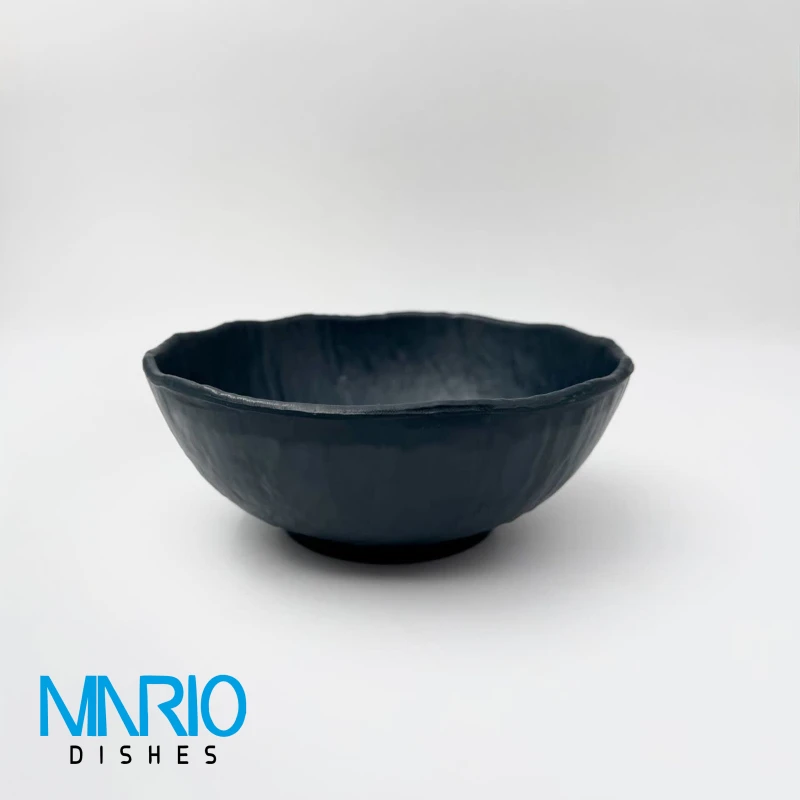 کاسه سوپ خوری چروک سرمه ای ملامین F57