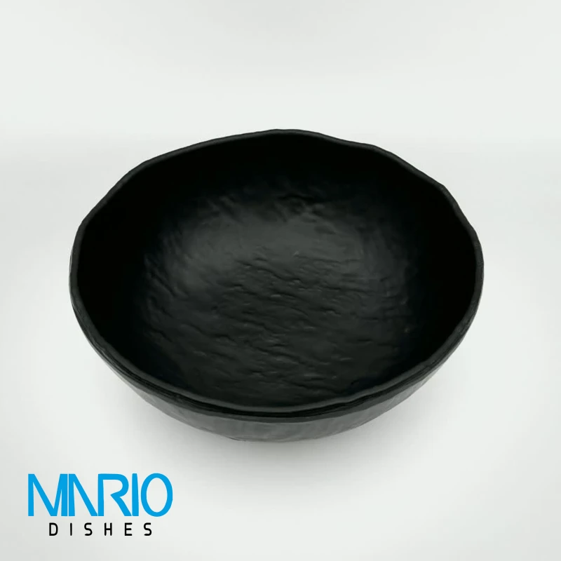 کاسه سوپ خوری چروک مشکی ملامین F57