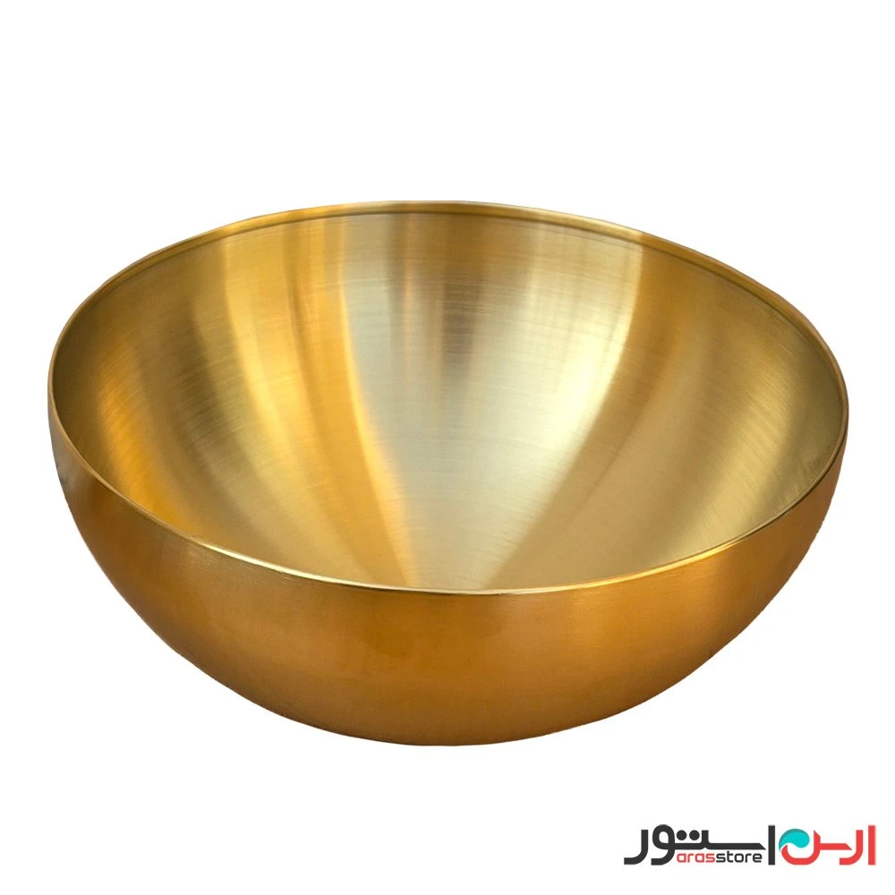 کاسه طلایی استیل 28 سانتی اعلا