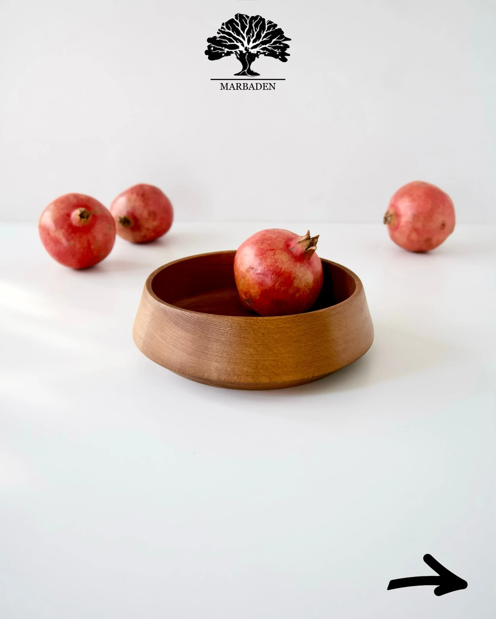 کاسه مدل الماسی قطر 20cm (چوب راش فندقی) Rivera-7