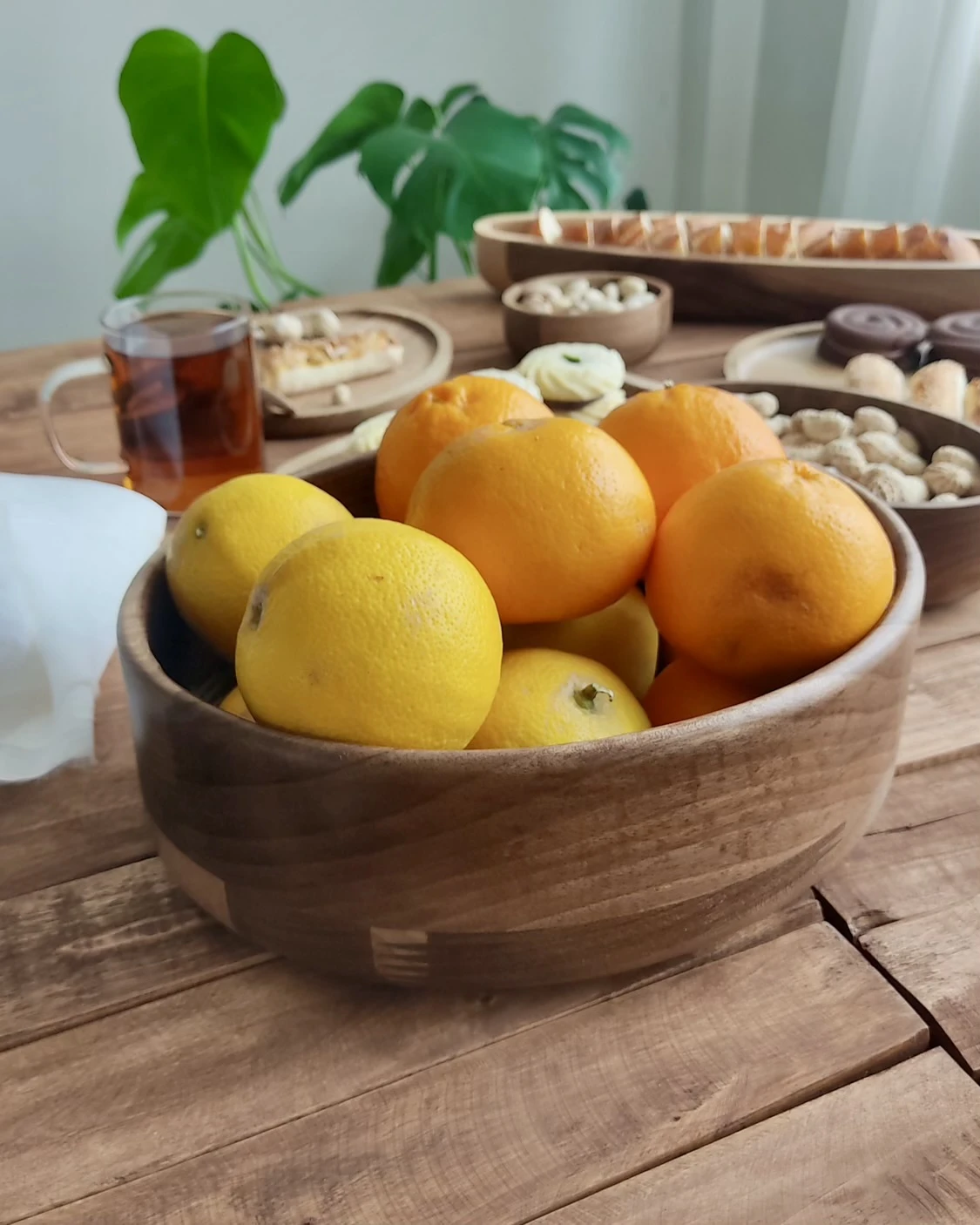 کاسه چوبی بیضی اماهوم OVEL