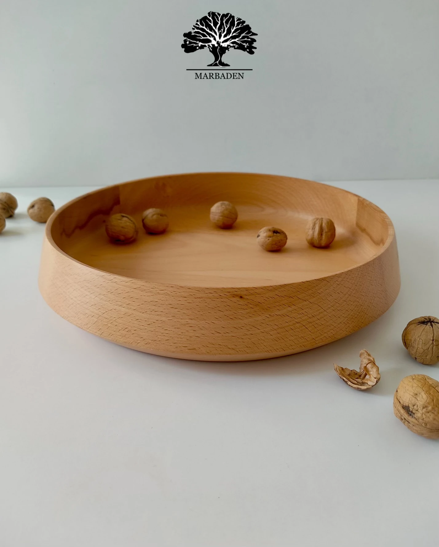 کاسه چوبی مدل الماسی قطر 35 سانتیمتر (چوب راش) Rivera -15
