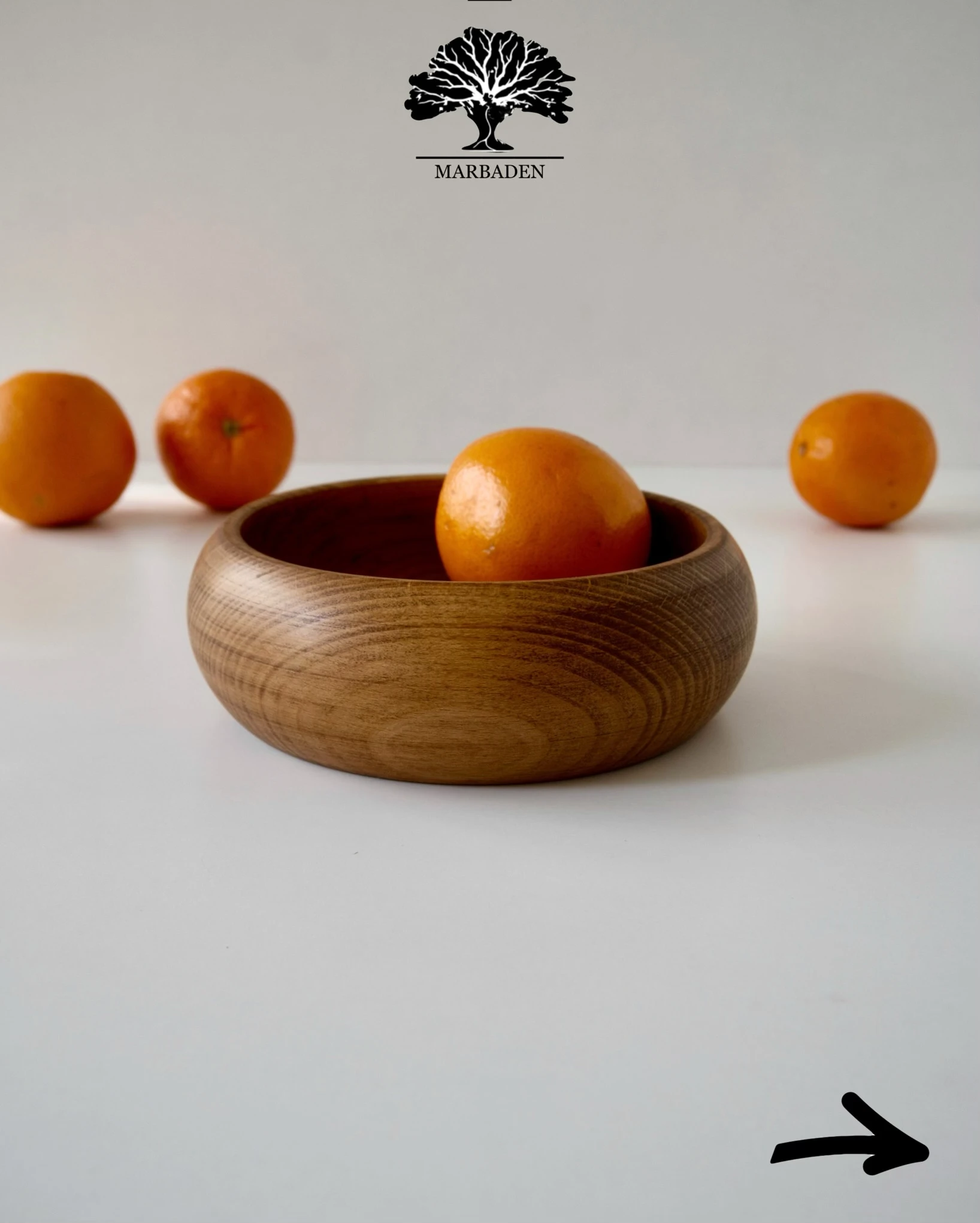 کاسه چوبی مدل خمره ای قطر 20cm (چوب راش فندقی) Londrina-7