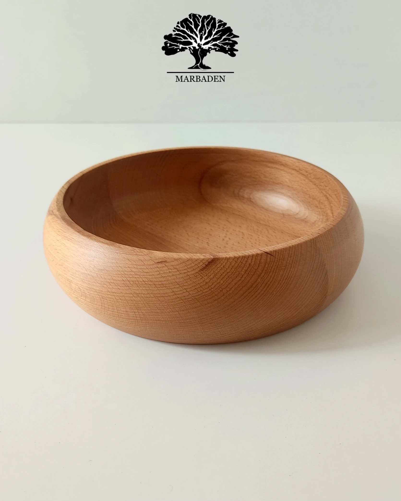 کاسه چوبی مدل خمره ای قطر 25 سانتیمتر (چوب راش) Londrina-10