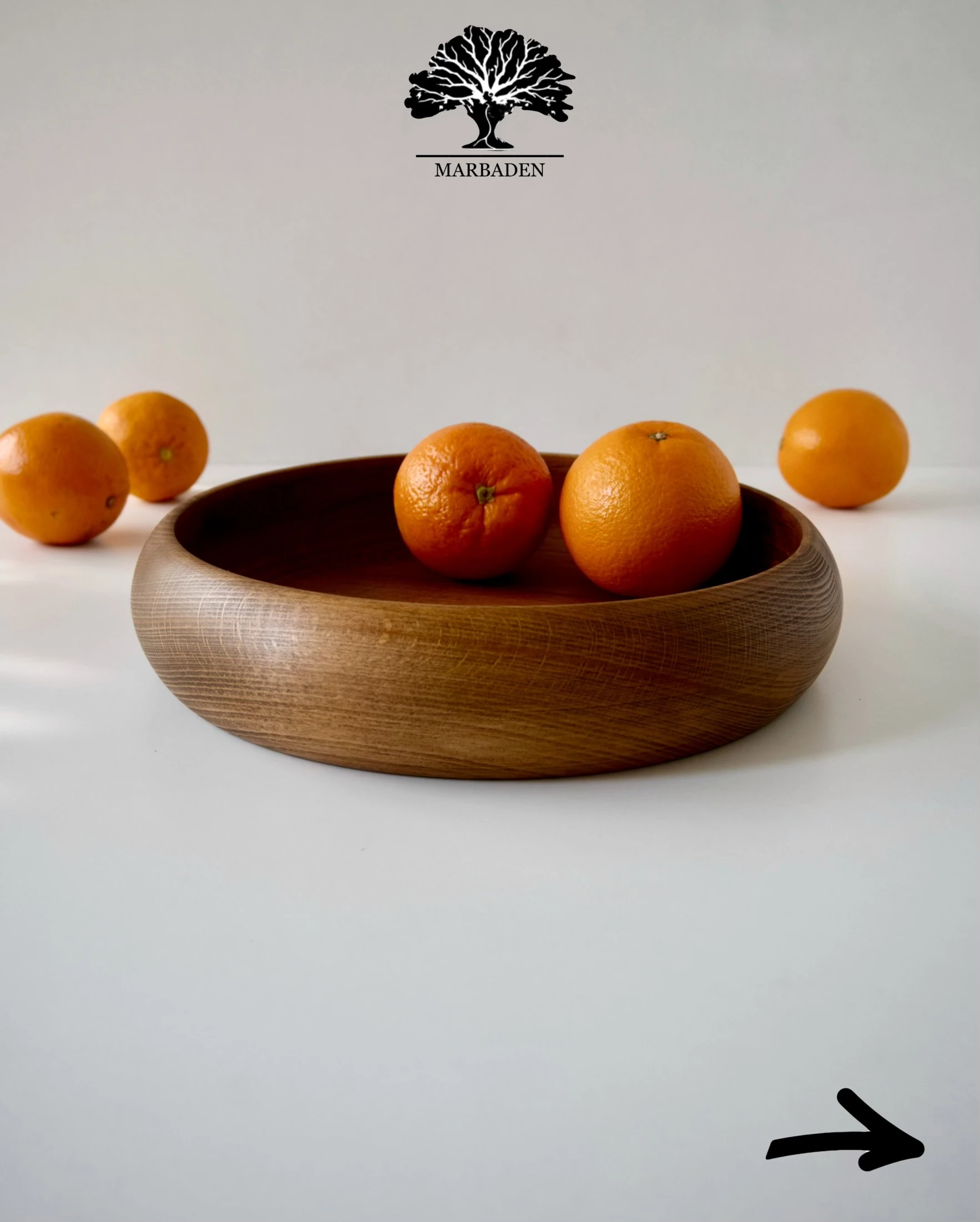 کاسه چوبی مدل خمره ای قطر 30cm (چوب راش فندقی) Londrina-12