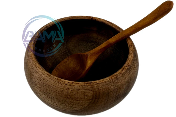 کاسه چوبی (چوب گردو/ قطر ۱۲ ) برای مواد اسکالپ