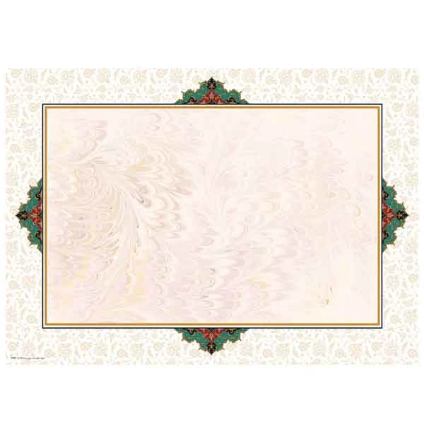 کاغذ ابروباد کد Y604 تذهیب دار چاپی (ابعاد 50*35)- بسته 5 عددی