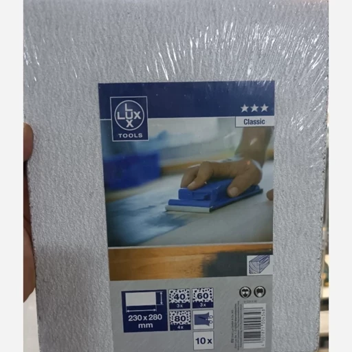 کاغذ سمباده چوب /فلزات پلاستیک 10برگ 23در 28سانت ساخت و مونتاژ المان