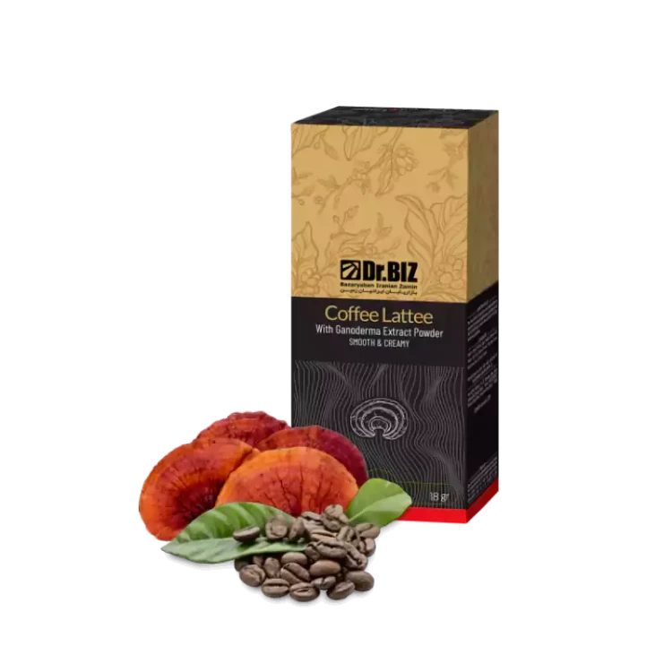 کافه لاته با قارچ گانودرما