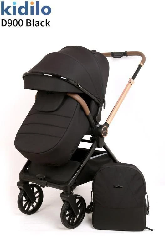 کالسکه کیدیلو kidilo مدل D900 ( دسته دوطرفه و چهار چرخ ۳۶۰ درجه)