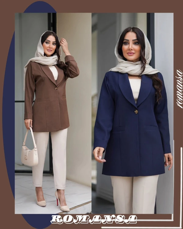 🍁 کالکشن پاییزه 1404 ساناکو 👗 کت یقه آرشال مدل پری🪪 کد 797